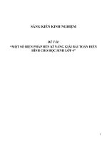 SKKN một số biện pháp rèn kĩ năng giải bài toán điển hình cho học sinh lớp 4 