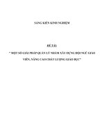 SKKN biện pháp nhằm nâng cao chất lượng dạy và học tại trường tiểu học khánh hưng 