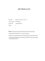 Lựa chọn một công ty kinh doanh toàn cầu của nước ngoài kinh doanh tại VN: Phân tích nhân tố thúc đẩy và cản trở toàn cầu hóa ;Phân tích môi trường bên trong và nhận diện năng lực cạnh tranh cốt lõi ; Đánh giá tính hấp dẫn của thị trường Việt Nam khi công