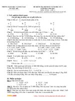 Đề thi học kì 1 môn Toán lớp 5 phòng GD&ĐT Việt Trì, Phú Thọ năm 2016 - 2017