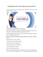 Tổng hợp điểm mới 07 Luật có hiệu lực từ ngày 01/01/2017