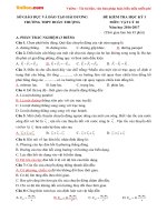 Đề thi học kì 1 môn Vật lý lớp 10 trường THPT Đoàn Thượng, Hải Dương năm học 2016 - 2017