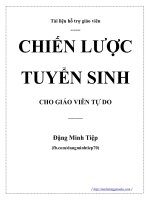 Chien luoc tuyen sinh cho giao vien tu do