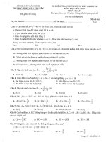 Đề thi học kì 1 môn Toán lớp 10 trường THPT Hàn Thuyên, Bắc Ninh năm học 2016 - 2017