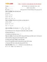 Đề thi học kì 1 môn Toán lớp 8 năm học 2016 - 2017