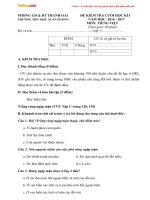 Đề thi học kì 1 lớp 5 môn Tiếng Việt trường tiểu học Xuân Dương, Thanh Oai năm 2016 - 2017