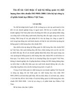 Giới thiệu về một hệ thống quản trị chất lượng theo tiêu chuẩn ISO 9001:2008. Liên hệ tại công ty cổ phần bánh kẹo Bibica Việt Nam.