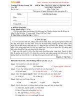 Đề thi học kì 1 lớp 2 môn Tiếng Việt trường tiểu học Lương Tài, Hưng Yên năm 2016 - 2017