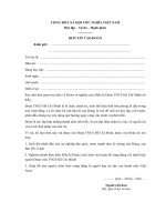 Mẫu đơn xin vào Đoàn