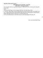 Đề thi học kì I môn Địa lý lớp 7 trường THCS Hàm Giang năm 2015 - 2016