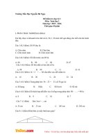 Đề thi học kì 1 môn Toán, Tiếng Việt lớp 2 trường tiểu học Nguyễn Bá Ngọc, Hà Nội năm 2015 - 2016