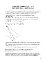 Bài toán khảng cách hình học không gian