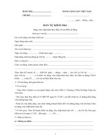 Mẫu bản kiểm điểm đảng viên chấp hành điều lệ Đảng