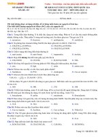 Đề thi thử THPT Quốc gia năm 2017 môn Hóa học - Sở GD&ĐT Vĩnh Phúc