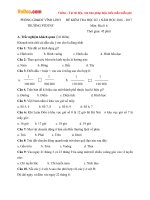 Đề thi học kì 1 môn Địa lý lớp 6 trường DTNT Vĩnh Linh, Quảng Trị năm học 2016 - 2017
