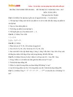 Đề thi học kì 1 môn Toán lớp 6 trường THCS Đinh Tiên Hoàng, Phú Yên năm học 2016 - 2017