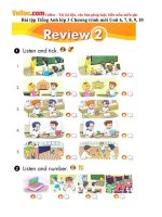 Bài tập Tiếng Anh lớp 3 Chương trình mới Unit 6, 7, 8, 9, 10