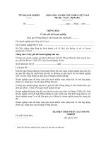 Thông báo giải thể Doanh nghiệp, Công ty