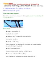 Giải bài tập SGK Tiếng Anh lớp 7 Unit 9: At home and away