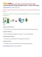 Giải bài tập SGK Tiếng Anh lớp 8 Unit 9: A First-Aid Course