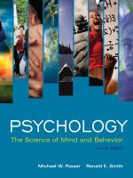 PSYCHOLOGY THE SCIENCE OF MIND AND BEHAVIOR