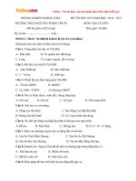 Đề thi học kì 1 môn Địa lý lớp 6 trường THCS Nguyễn Thiện Thuật, Hưng Yên năm học 2016 - 2017