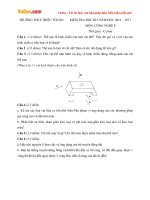 Đề thi học kì 1 môn Công nghệ lớp 8 trường THCS Triệu Thuận, Quảng Trị năm học 2016 - 2017