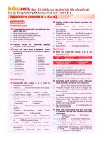 Bài tập Tiếng Anh lớp 8 Chương trình mới Unit 4, 5, 6