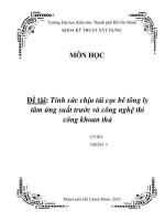 TÍNH SCT cọc ứng suất trước và công nghệ khoan thả