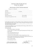 Mẫu đơn đề nghị cấp chứng chỉ hành nghề dược