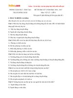 Đề thi học kì 1 môn Vật lý lớp 8 Phòng GD&ĐT Đồng Xoài, Bình Phước năm học 2016 - 2017