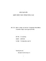 Bài tập lớn  kiến trúc máy tính nâng cao 