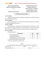 Đề thi học kì 1 môn Địa lý lớp 12 trường THPT Đoàn Thượng, Hải Dương năm học 2016 - 2017