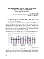 MỐI QUAN HỆ GIỮA ĐẦU TƯ CÔNG VÀ NỢ CÔNG VÀ YÊU CẦU ĐẢM BẢO BỀN VỮNG NGÂN SÁCH Ở VIỆT NAM