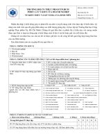 MẪU PHIẾU LẤY Ý KIẾN CỦA DOANH NGHIỆP VỀ KIẾN THỨC VÀ KHẢ NĂNG CỦA SINH VIÊN