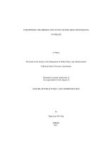 Presented to the faculty of the Department of Public Policy and Administration California State University, Sacramento