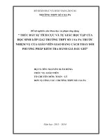 SKKN  THÚC đẩy sự TÍCH cực và tự GIÁC học tập của học SINH lớp 12a2 TRƯỜNG THPT số 1 SA PA TRƯỚC NHIỆM vụ của GIÁO VIÊN GIAO BẰNG CÁCH THAY đổi PHƯƠNG PHÁP KIỂM TRA ĐÁNH GIÁ đầu GIỜ 