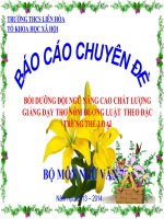 Bồi Dưỡng Đội Ngũ Nâng Cao Chất Lượng Giảng Dạy Thơ Nôm Đường Luật  Theo Đặc Trưng Thể Loại
