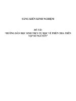 Sáng kiến kinh nghiệm SKKN hướng dẫn học sinh THCS tự học về phép chia trên tập số nguyên 