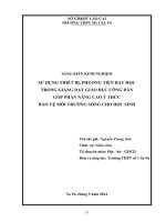 SỬ DỤNG THIẾT bị, PHƯƠNG TIỆN dạy học TRONG GIẢNG dạy GIÁO dục CÔNG dân góp PHẦN NÂNG CAO ý THỨC bảo vệ môi TRƯỜNG SỐNG CHO học SINH 