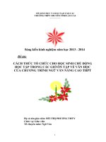 SKKN cách thức tổ chức cho học sinh chủ động học tập trong các giờ ôn tập về văn học của chương trình ngữ văn nâng cao THPT  