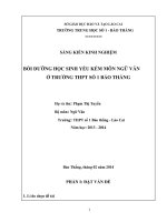 SKKN bồi dưỡng học sinh yếu kém môn ngữ văn trường THPT số 1 bảo thắng 