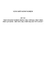 Sáng kiến kinh nghiệm SKKN một số kinh nghiệm trong việc chỉ đạo, thực hiện phổ cập GDTH  đđt mức độ 2 trên địa bàn TP tam kỳ 