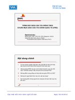 TRÌNH BÀY BÁO CÁO TÀI CHÍNH THEO CHUẨN MỰC BÁO CÁO TÀI CHÍNH QUỐC TẾ (IFRS)