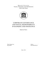 Corporate Governance and Social Responsibility in Banking and Insurance