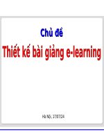 Chủ Đề Thiết Kế Bài Giảng E-Learning
