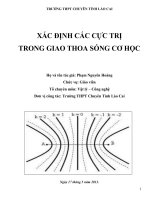 SKKN  xác ĐỊNH các cực TRỊ TRONG GIAO THOA SÓNG cơ học 