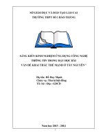 SKKN  ứng dụng CNTT trong dạy học bài vấn đề khai thác thế mạnh ở tây nguên 