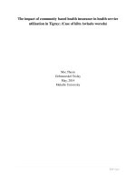 The impact of community based health insurance in health service utilization in Tigray