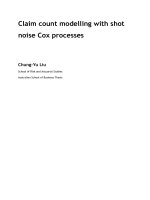 Claim count modelling with shot noise Cox processes